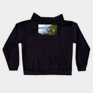 Tranquility of the Scottish Highlands Kids Hoodie